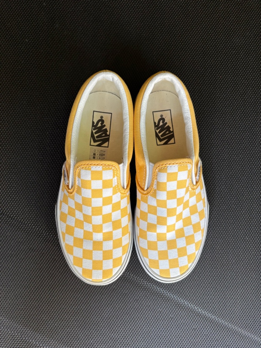 Vans Kids Yellow Checkerboard Slip-On Sneakers BRAND NEW NEVER WORN